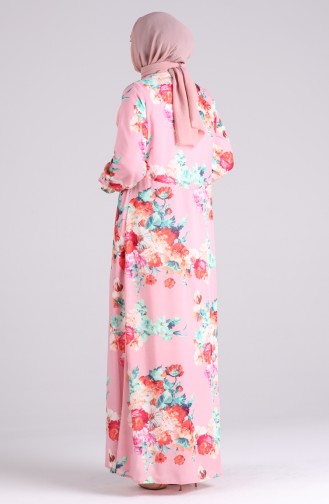 Rosa Hijab Kleider 3070-05