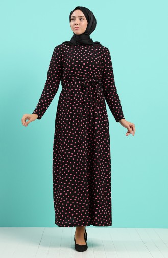 Schwarz Hijab Kleider 5708Z-02