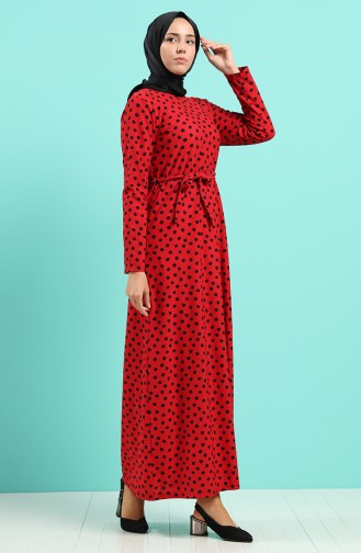 فستان أحمر كلاريت 5708Z-03