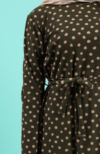 Khaki Hijab Kleider 5708Z-04