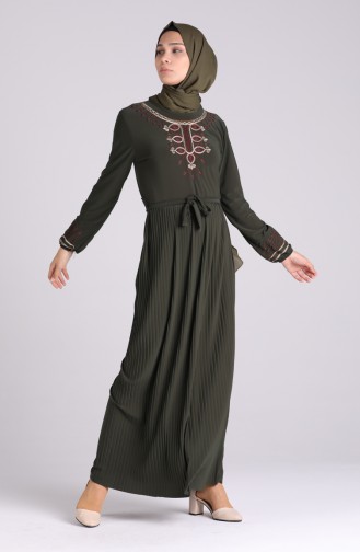 Khaki Hijab Kleider 5757-07