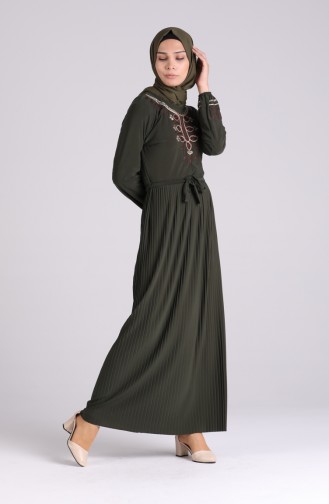 Khaki Hijab Kleider 5757-07