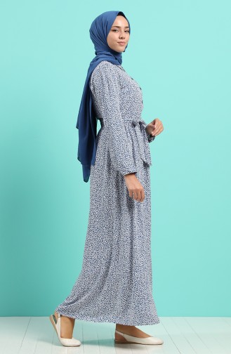 Robe Hijab Bleu Marine 7099A-01