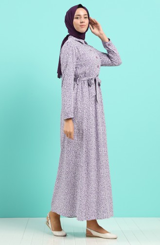 Purple Hijab Dress 7099A-06