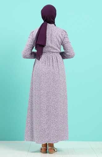 Purple Hijab Dress 7099A-06