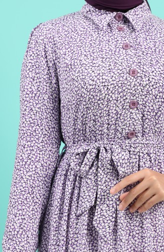 Purple Hijab Dress 7099A-06