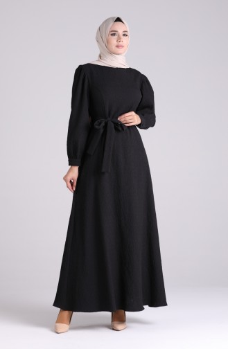 Schwarz Hijab Kleider 60170 -01