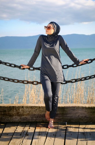 Light Black Swimsuit Hijab 1013-02