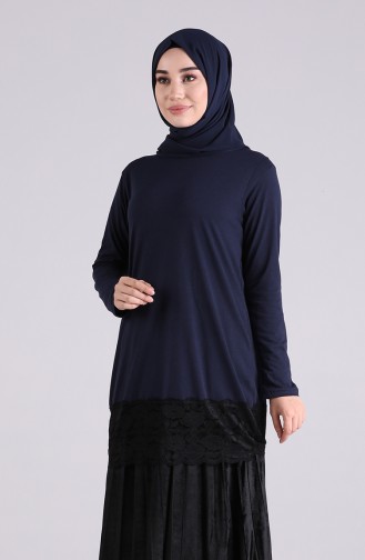 Fistolu Tunik 4005-05 Lacivert