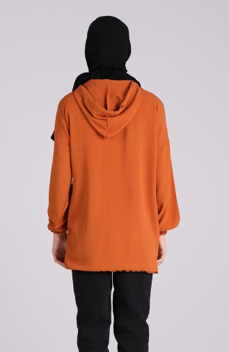 Kapüşonlu Tunik 5736-03 Koyu Hardal