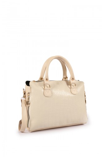 Beige Schultertasche 63Z-09