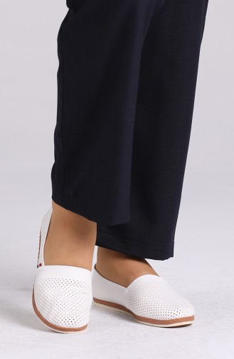 Weiß Damen Ballerinas 4621-1