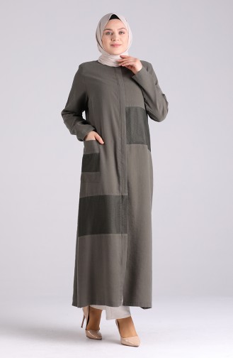 Khaki Abaya 0419-02