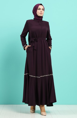 Plum Abaya 8096-01