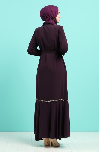 Plum Abaya 8096-01