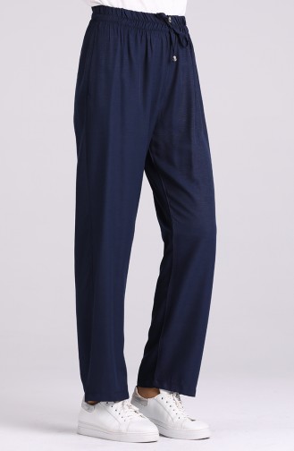 Aerobin Fabric Trousers with Pockets 0151-14 Navy Blue 0151-14
