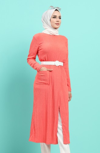 Belted Tunic Trousers Double Suit 1058-01 Coral 1058-01