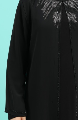 Habillé Hijab Noir 4258-01