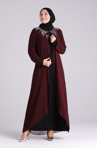 Habillé Hijab Bordeaux 4258-02