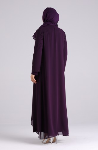 Zwetschge Hijab-Abendkleider 4258-03