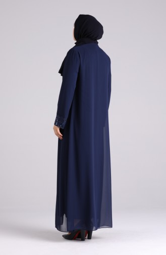 Dunkelblau Hijab-Abendkleider 4262-01