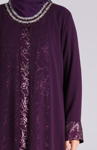 Zwetschge Hijab-Abendkleider 4262-02