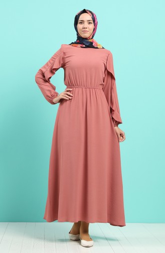 Dusty Rose Hijab Dress 20021-02