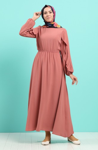 Robe Hijab Rose Pâle 20021-02