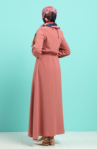 Robe Hijab Rose Pâle 20021-02