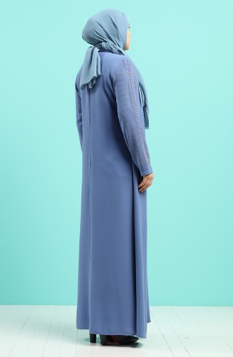 Indigo Hijab-Abendkleider 1014-05