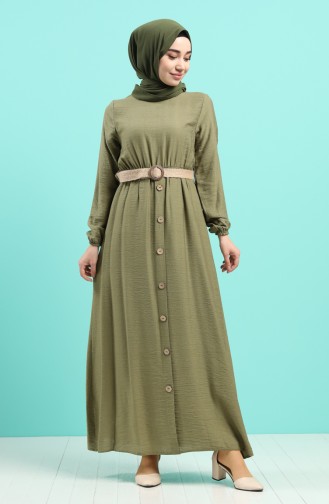 Khaki Hijab Dress 0029-01
