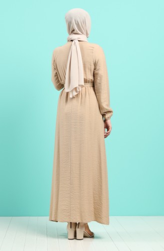 فستان بني مائل للرمادي 0029-03