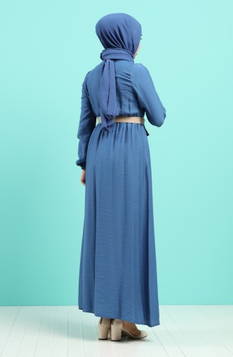 Indigo Hijab Dress 0029-04