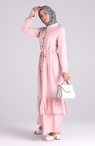Powder Hijab Dress 0033-03