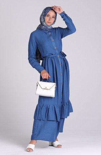 Indigo Hijab Dress 0033-05