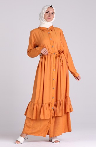 Orange Hijab Dress 0033-06