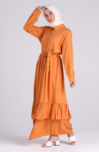 Orange İslamitische Jurk 0033-06