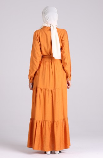 Orange Hijab Kleider 0035-02