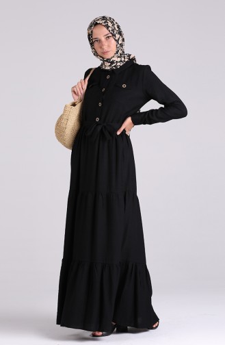 Black İslamitische Jurk 0035-05