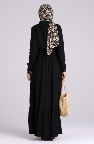 Schwarz Hijab Kleider 0035-05