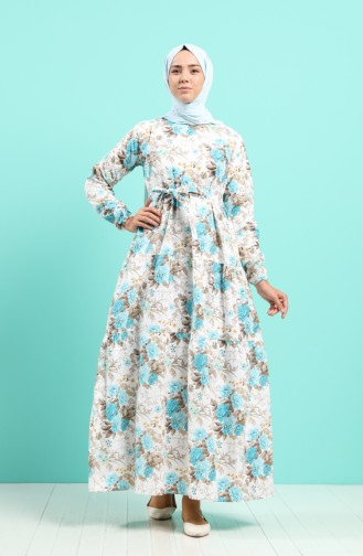 Naturfarbe Hijab Kleider 4616-01