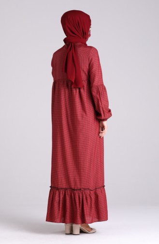 Dress with Free Mask 1401-02 Burgundy 1401-02