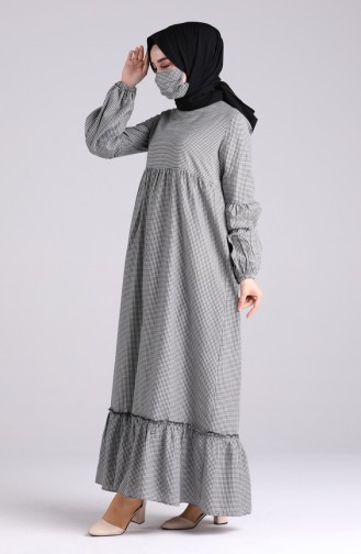 Schwarz Hijab Kleider 1401-03