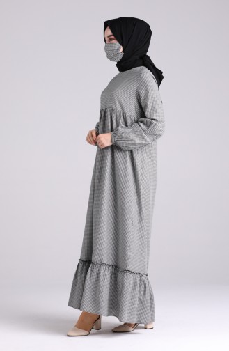 Schwarz Hijab Kleider 1401-03