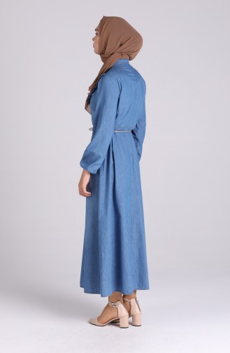 Robe Hijab Bleu Jean 0103-02