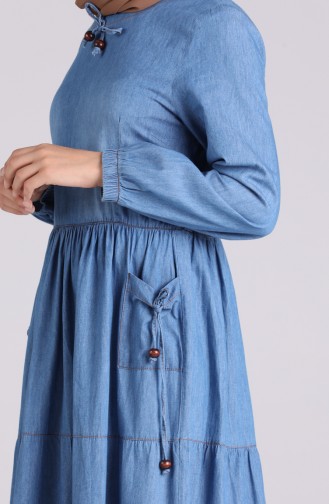 Robe Hijab Bleu Jean 0104-01