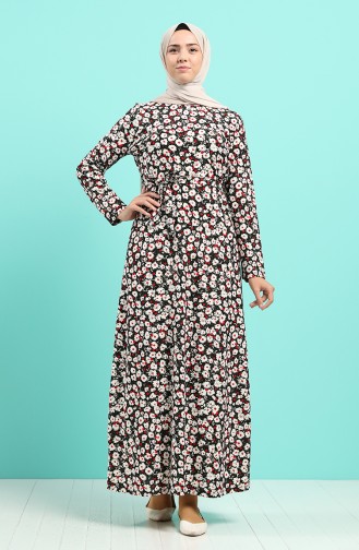 Rot Hijab Kleider 5709E-03