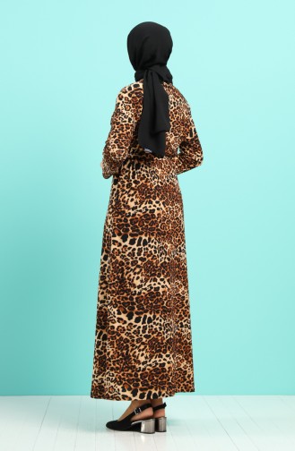 Robe Hijab Couleur Brun 5709L