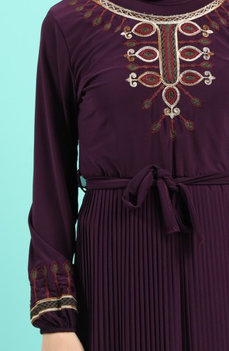 Sandy Embroidered Dress 5757-08 Purple 5757-08