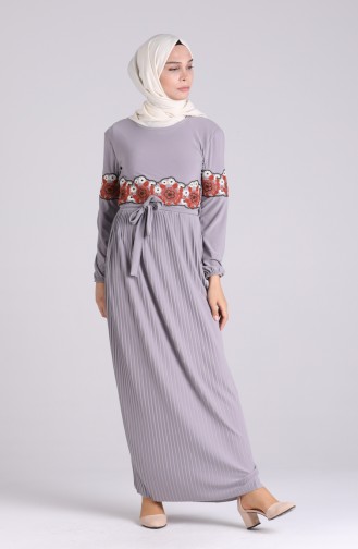فستان رمادي 5814-04
